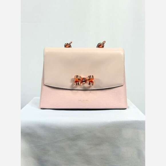 Ted Baker London Pink & Rose Gold Bow Handbag – Pristine Condition - Picture 1 of 6